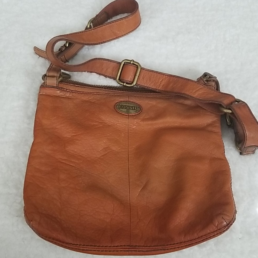 FOSSIL Explorer Crossbody Retro Cognac Y2K Satchel